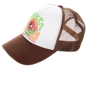 Market Trucker Hat with Floral Design
